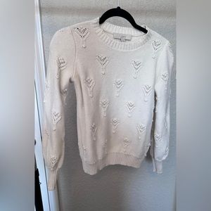 Cream knit sweater from Loft size small